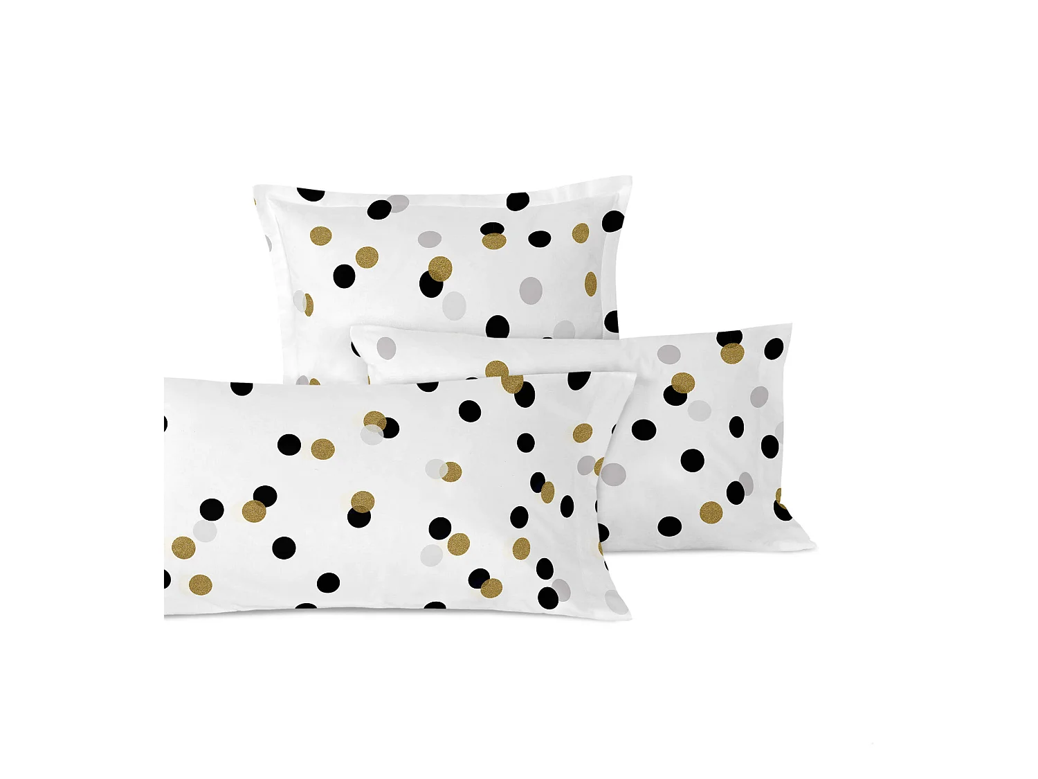 Taie d'oreiller 45x110 cm (Lit 90) Golden dots