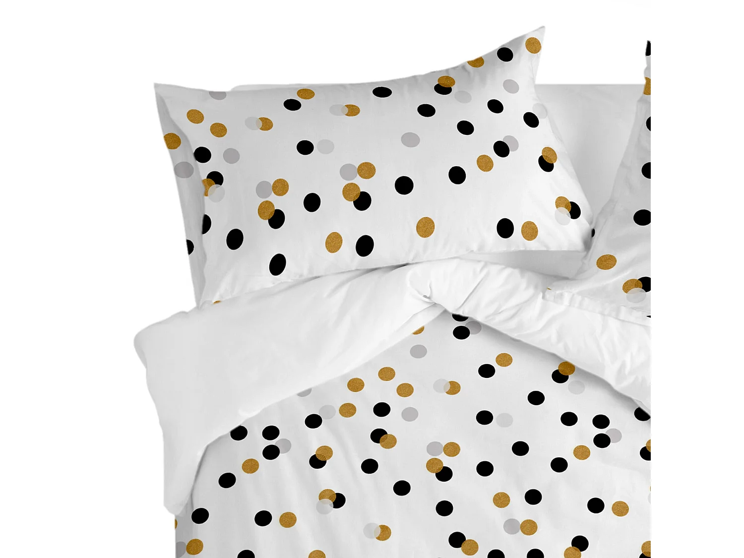 Taie d'oreiller 45x110 cm (Lit 90) Golden dots