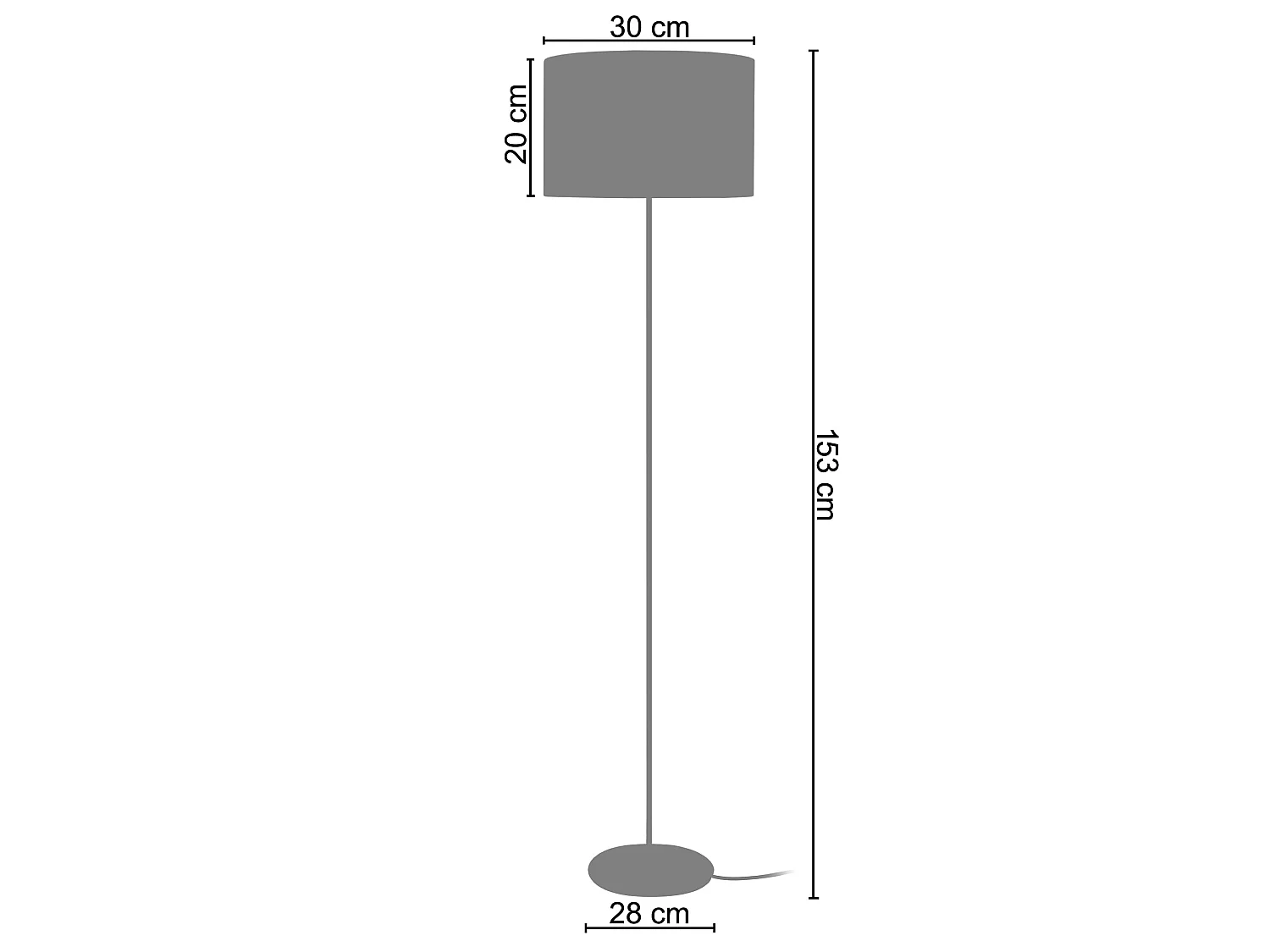 Lampada da terra metallo coluna ALFENA  arancio D'30 cm