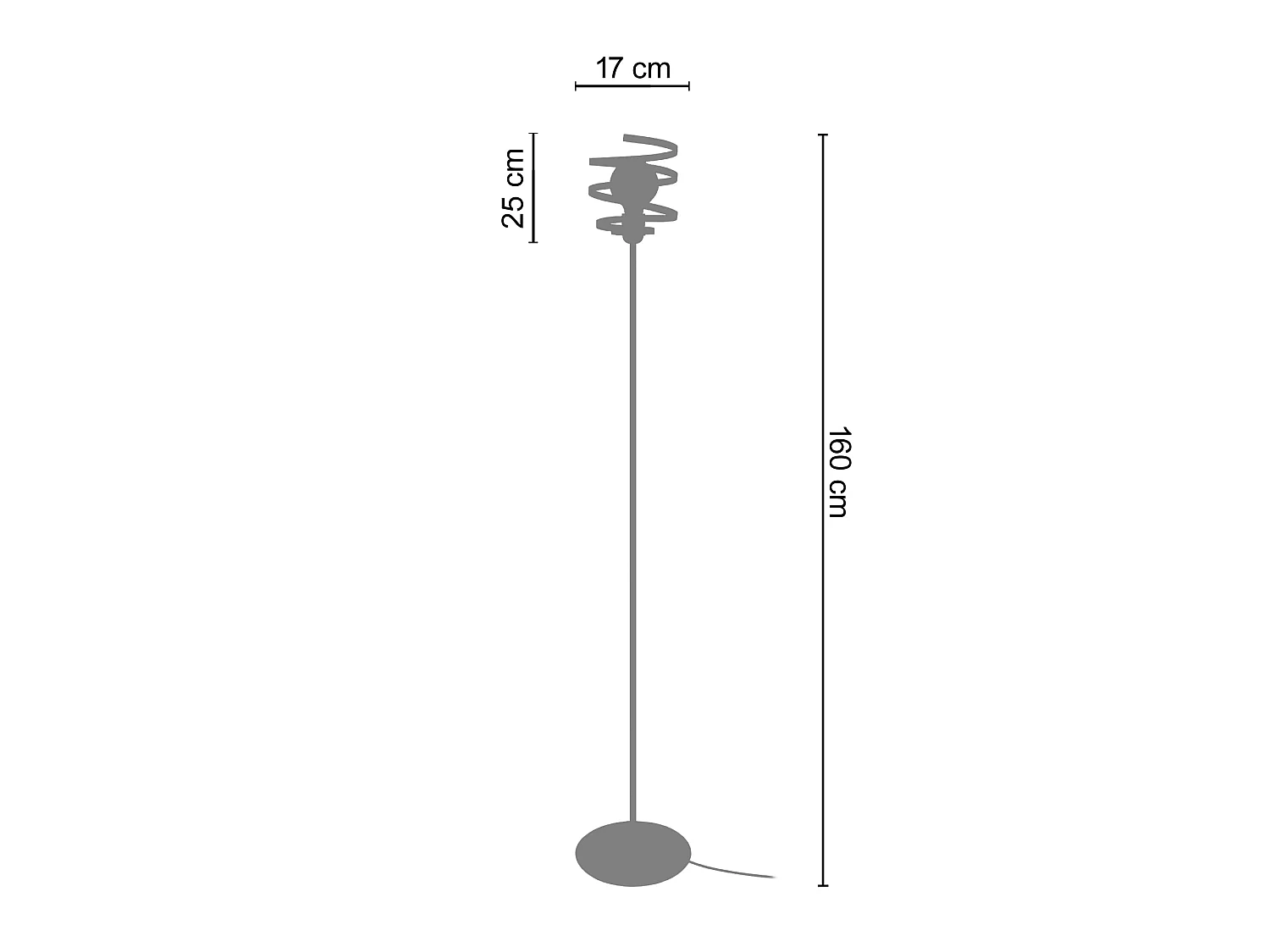 Lampadaire TOSEL ,métal,Violet ,H160xD25xP25cm