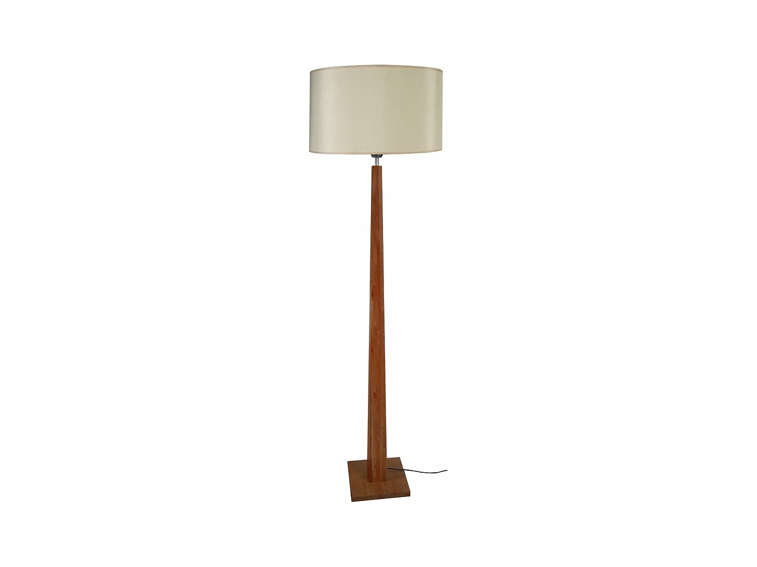 Lampadaire droit bois  foncé 156 cm.