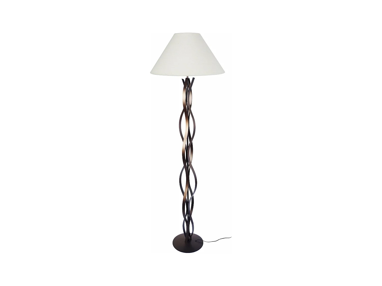 Lampadaire colonne, métal  bronze 170 cm.