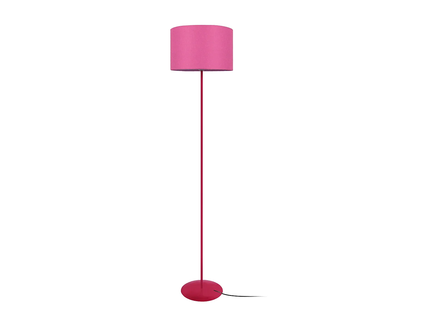 Lampadaire tube métal rose 153 cm.