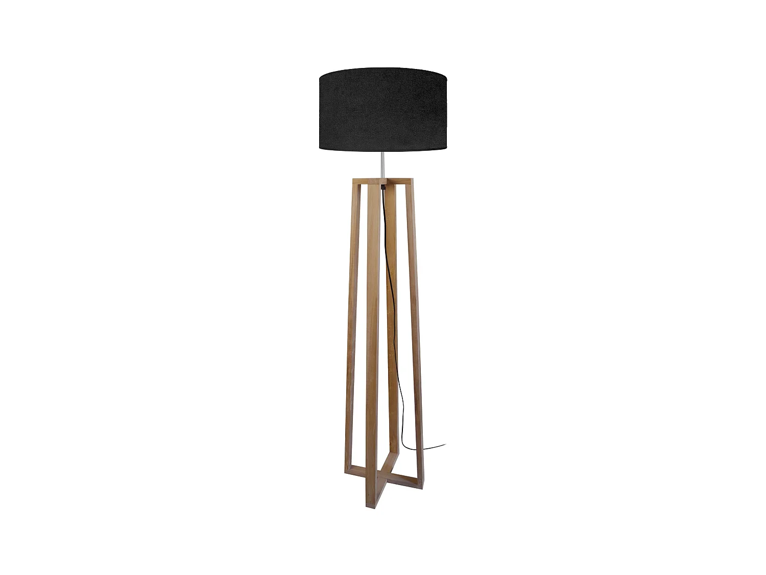 Lampadaire TOSEL ,bois,naturel,H155x D40xP40cm