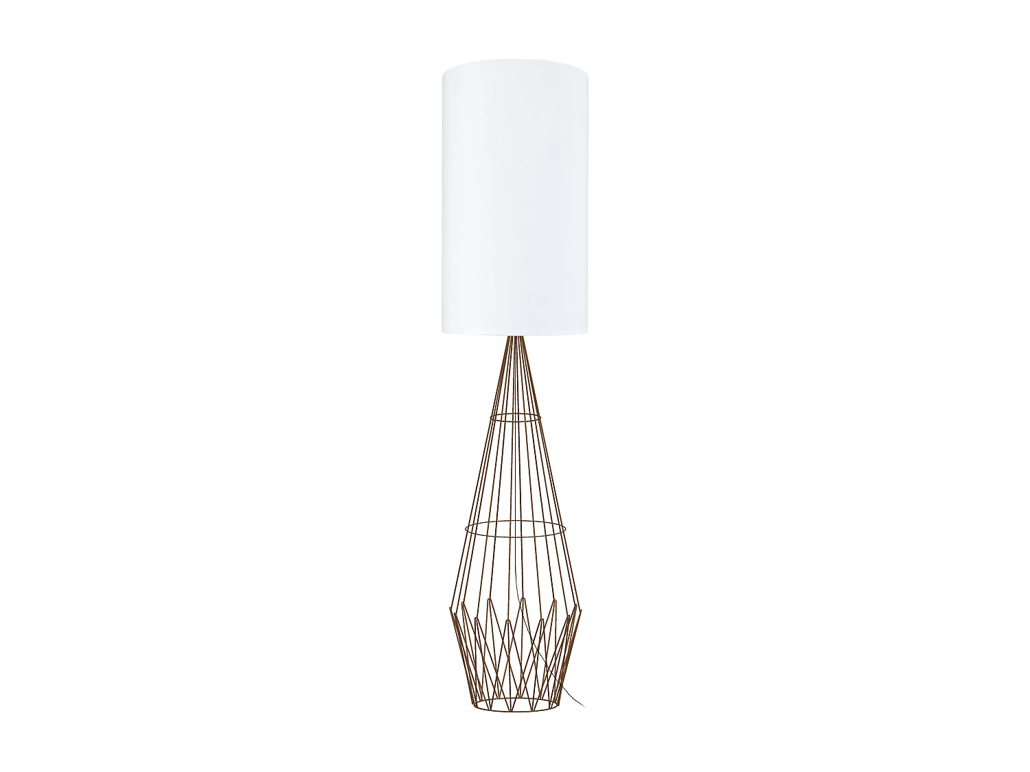 Lampadaire TOSEL ,métal,Marron,H165xD30xP30cm