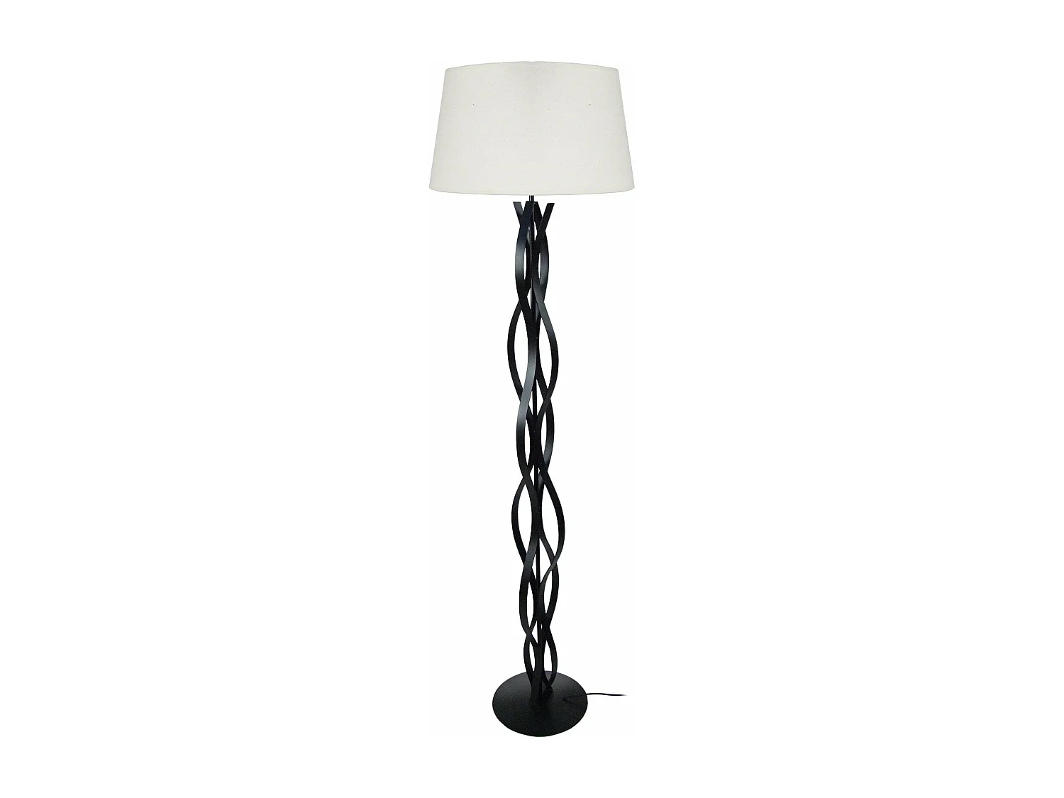 Lampadaire colonne métal  noir, 170 cm.