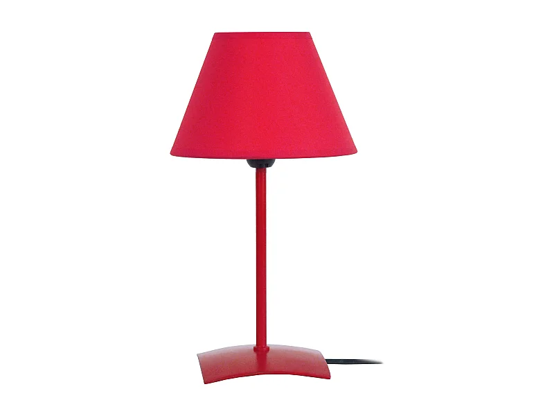 Lampe de Chevet TOSEL ,métal,Rouge ,H29xD16xP16 cm