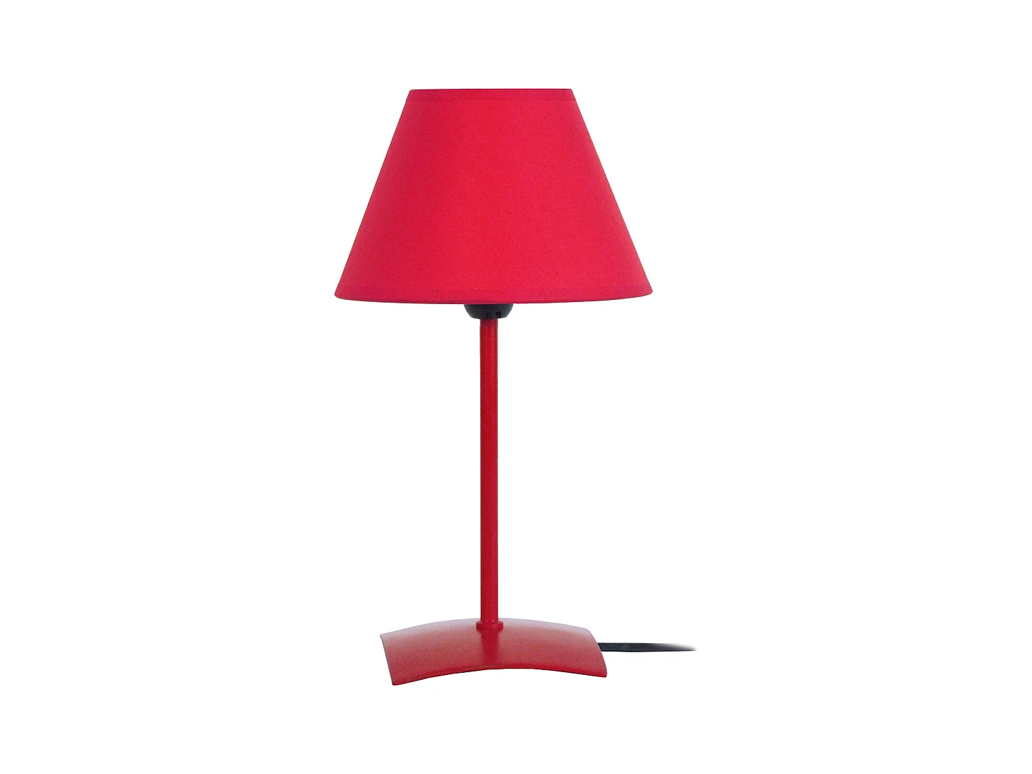 Lampe de Chevet TOSEL ,métal,Rouge ,H29xD16xP16 cm