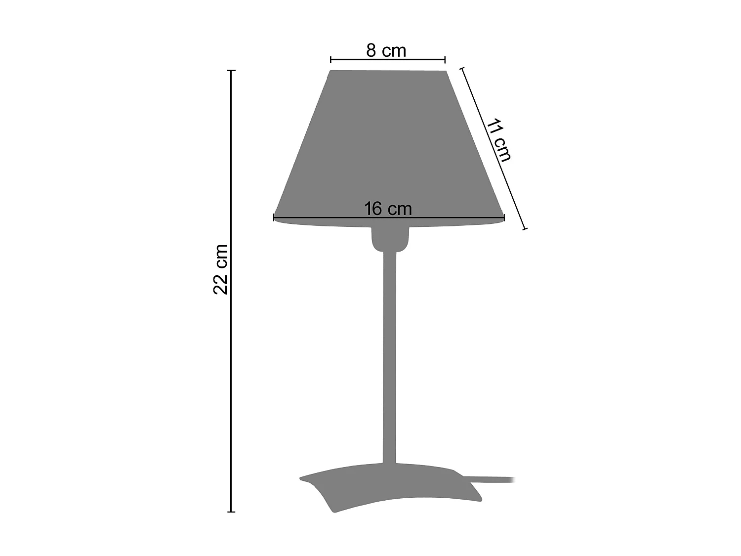 Lampe de Chevet TOSEL ,métal,Rouge ,H29xD16xP16 cm