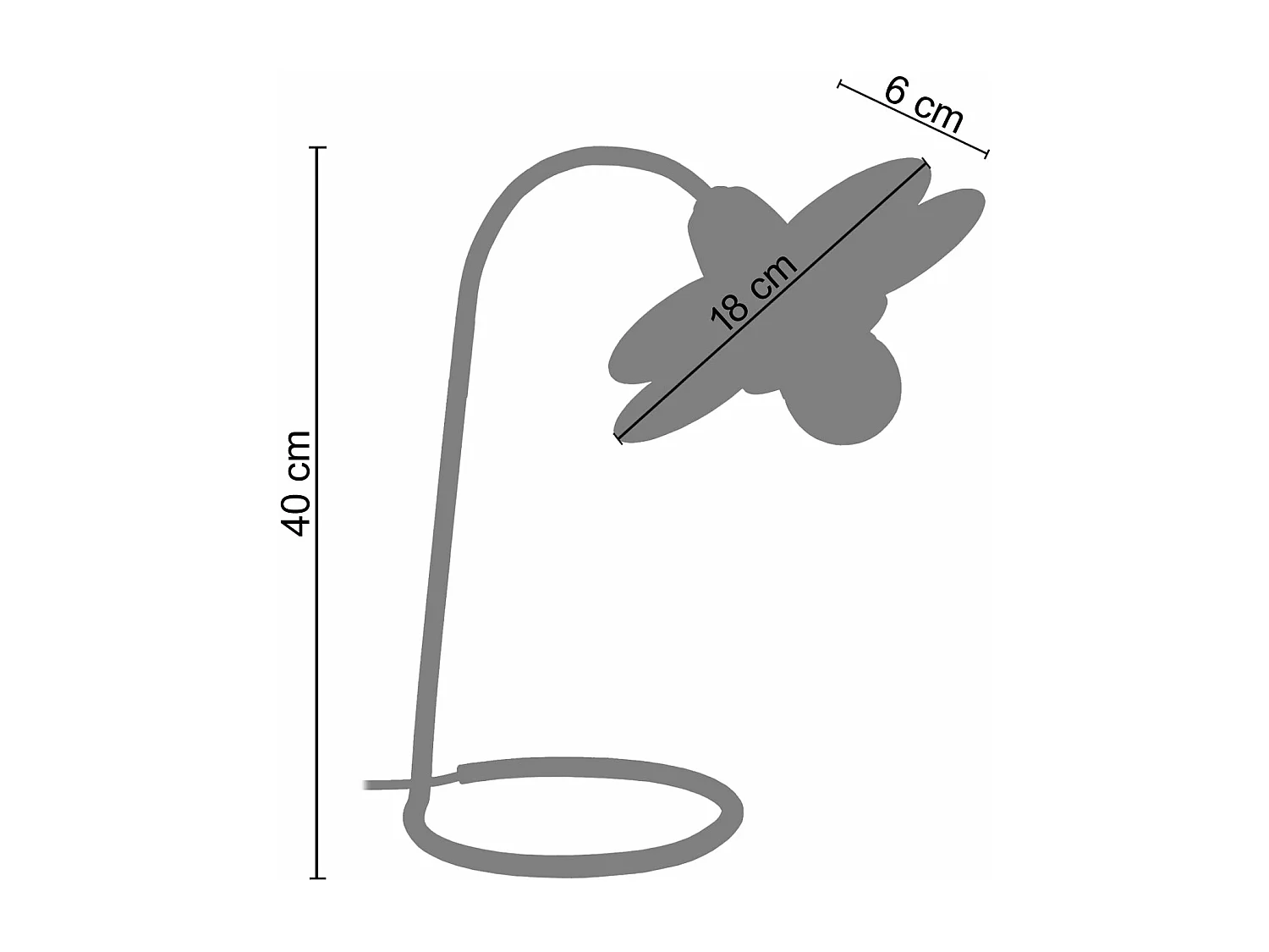 Candeeiro de pé para leitura TOSEL QUOKKA metal articulado marfim D25 x  H155  cm