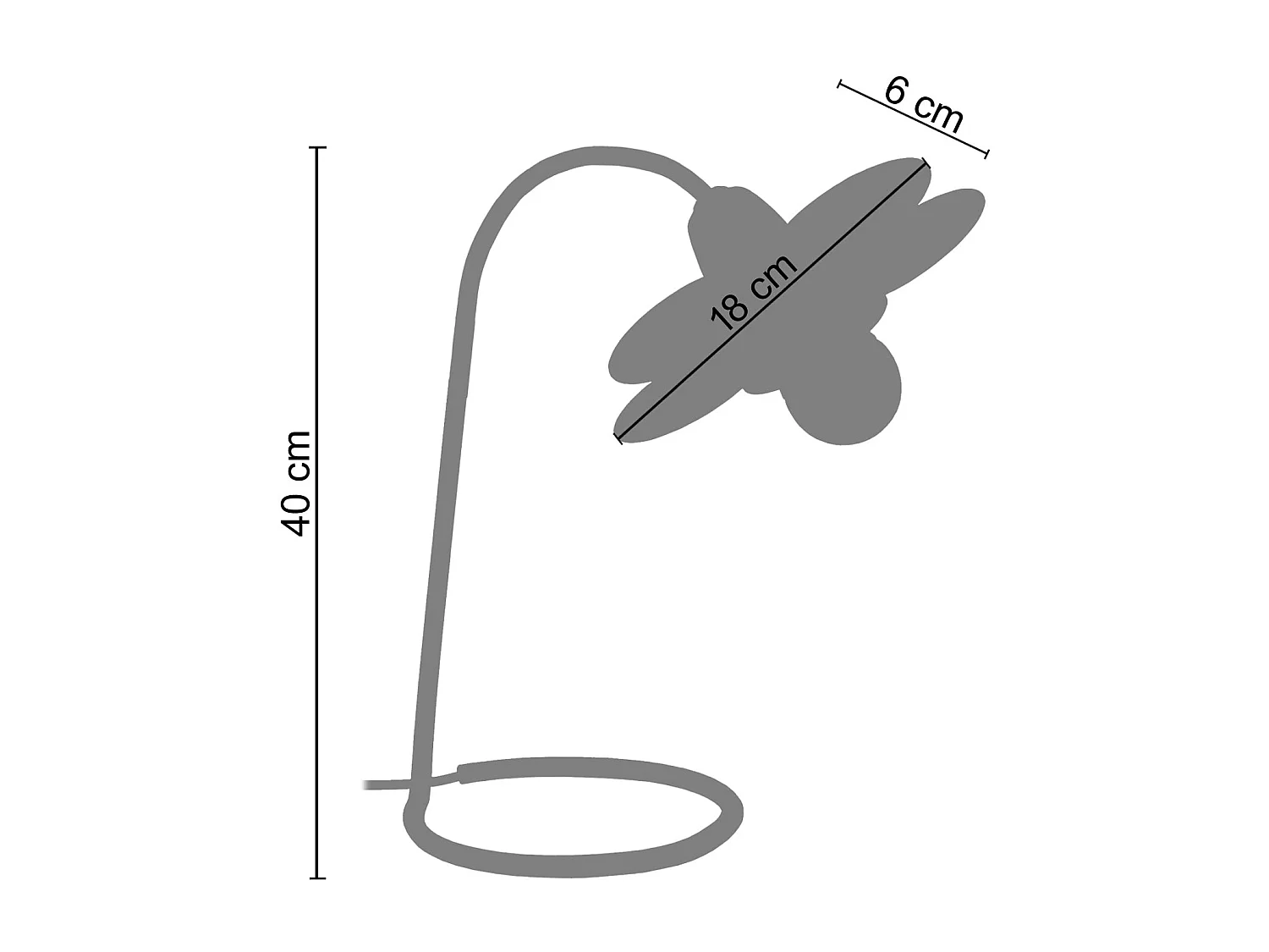 Candeeiro de pé para leitura TOSEL QUOKKA metal articulado marfim D25 x  H155  cm