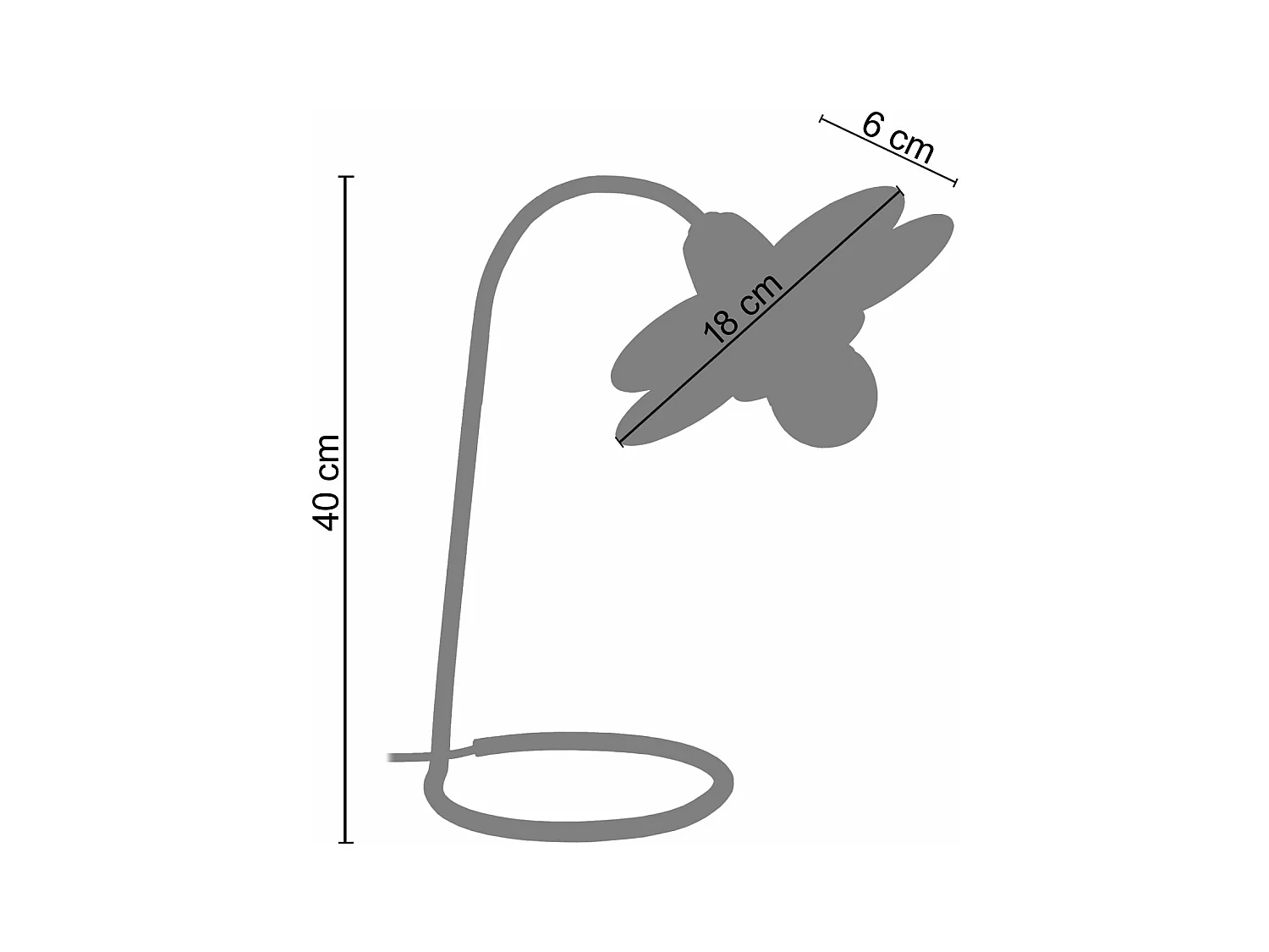 Candeeiro de pé para leitura TOSEL QUOKKA metal articulado marfim D25 x  H155  cm