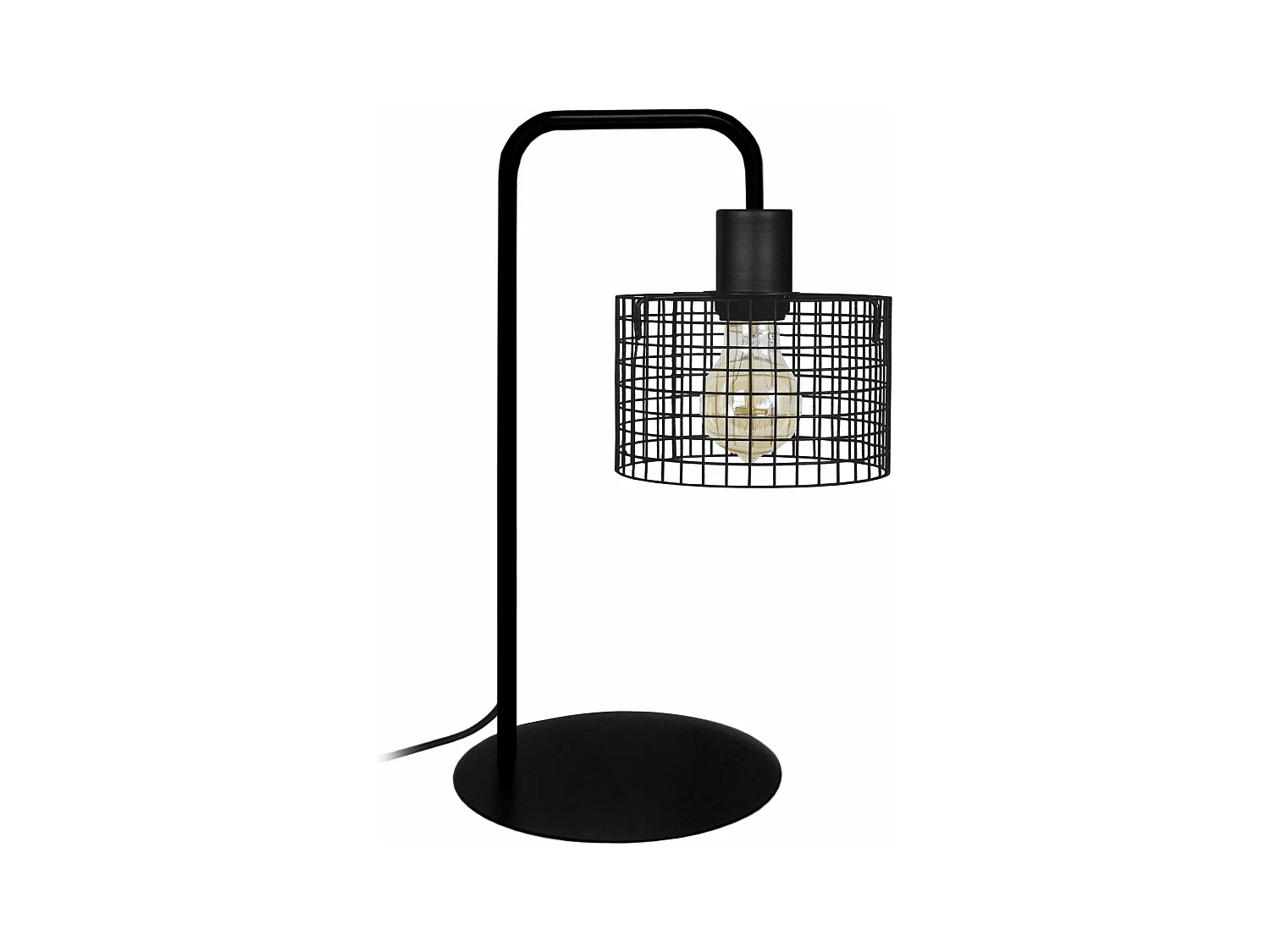 Lampe de bureau arqué métal  noir 45 cm.