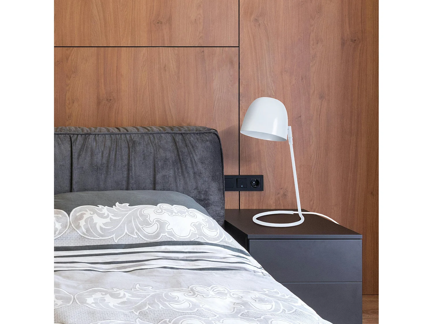 Candeeiro de pé para leitura TOSEL BOLLYWOOD metal articulado preto D40 x  H150  cm