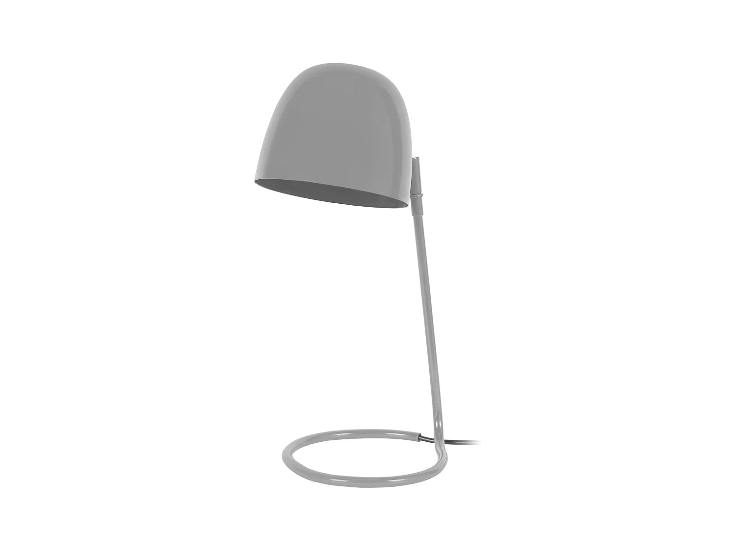 Lampe de bureau droit métal  gris 40 cm.