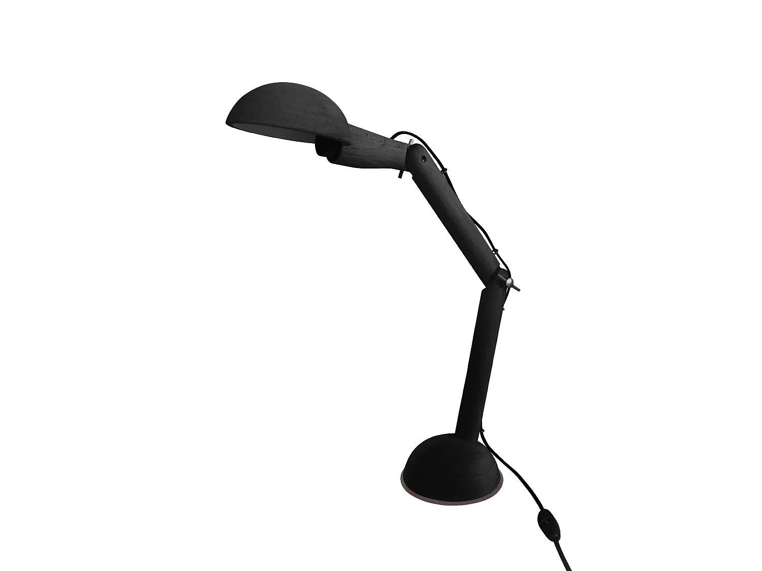 NEWTON - Lampe de bureau articulé bois noir