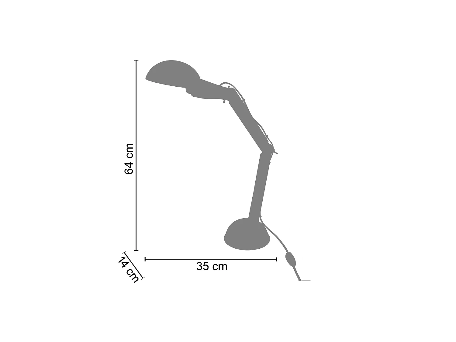 NEWTON - Lampe de bureau articulé bois noir