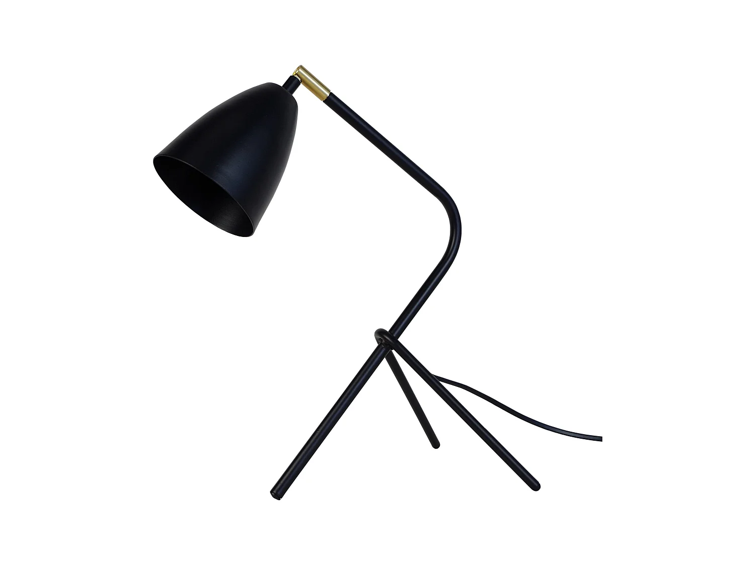 Lampe de Bureau TOSEL ,métal,Noir ,H45xD30xP18cm