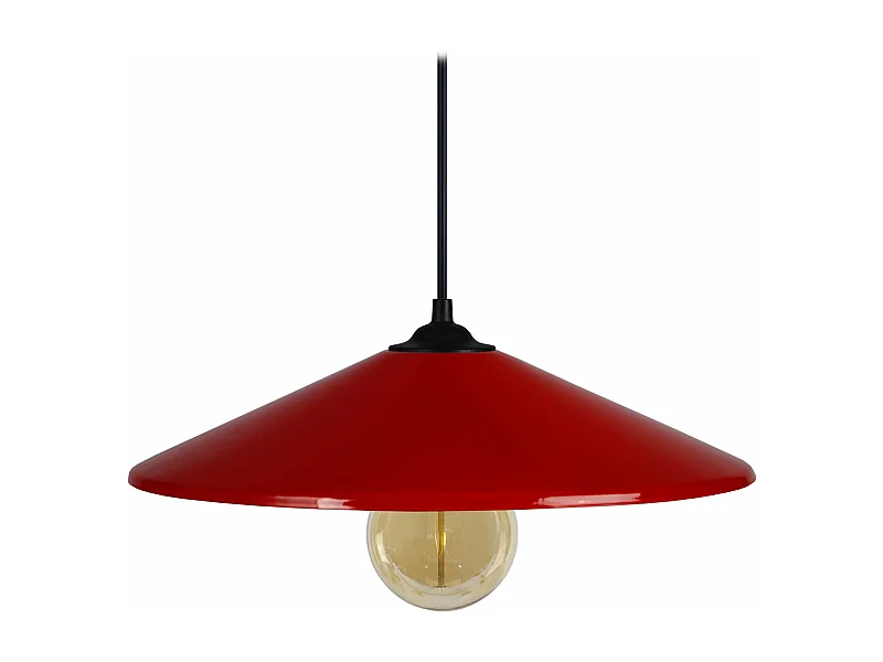 Suspensão TOSEL  CONE metal cônico vermelho D33 x  H65  cm