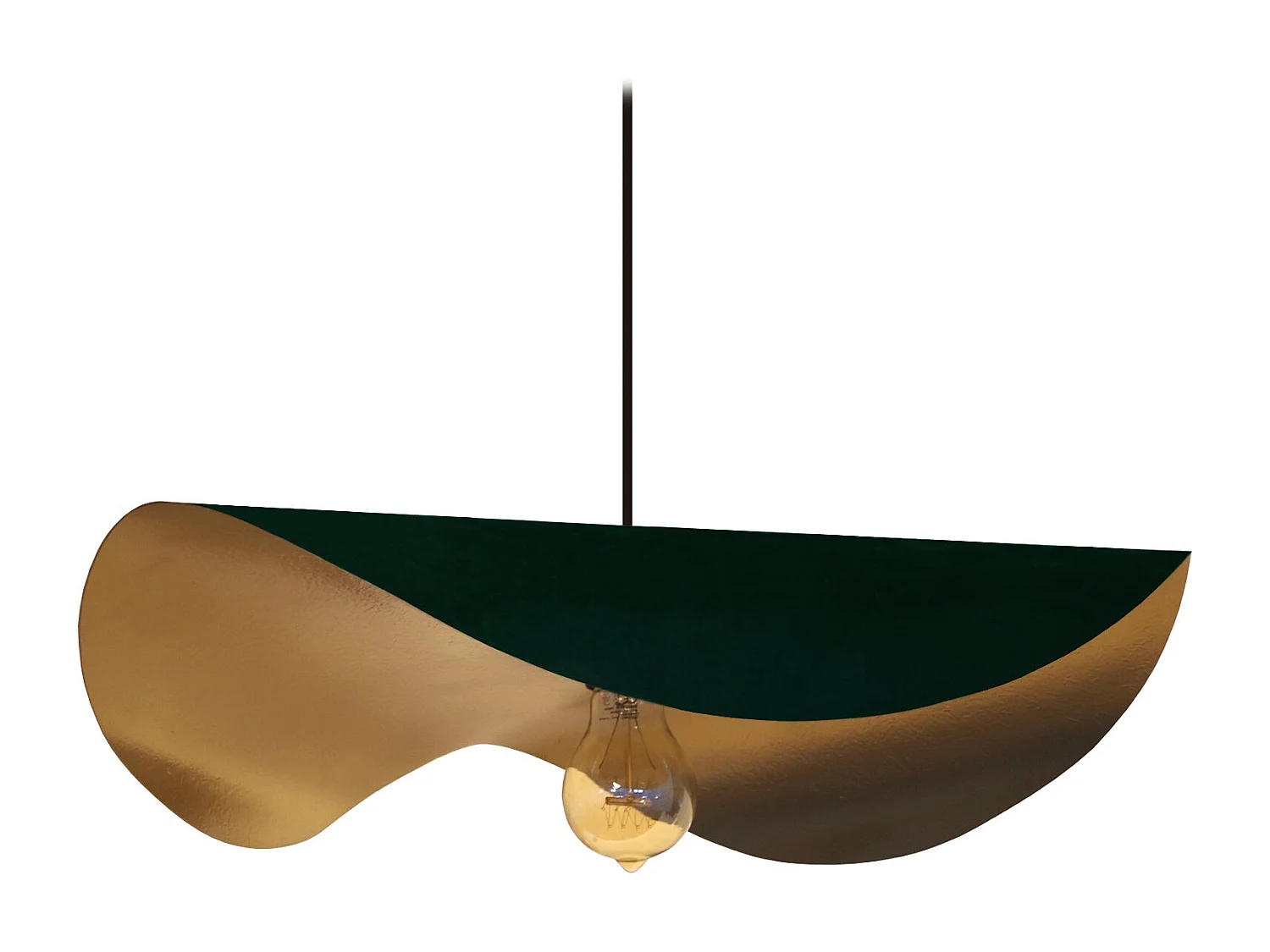 Suspension TOSEL ,métal,Vert ,H65xD 50xP50cm