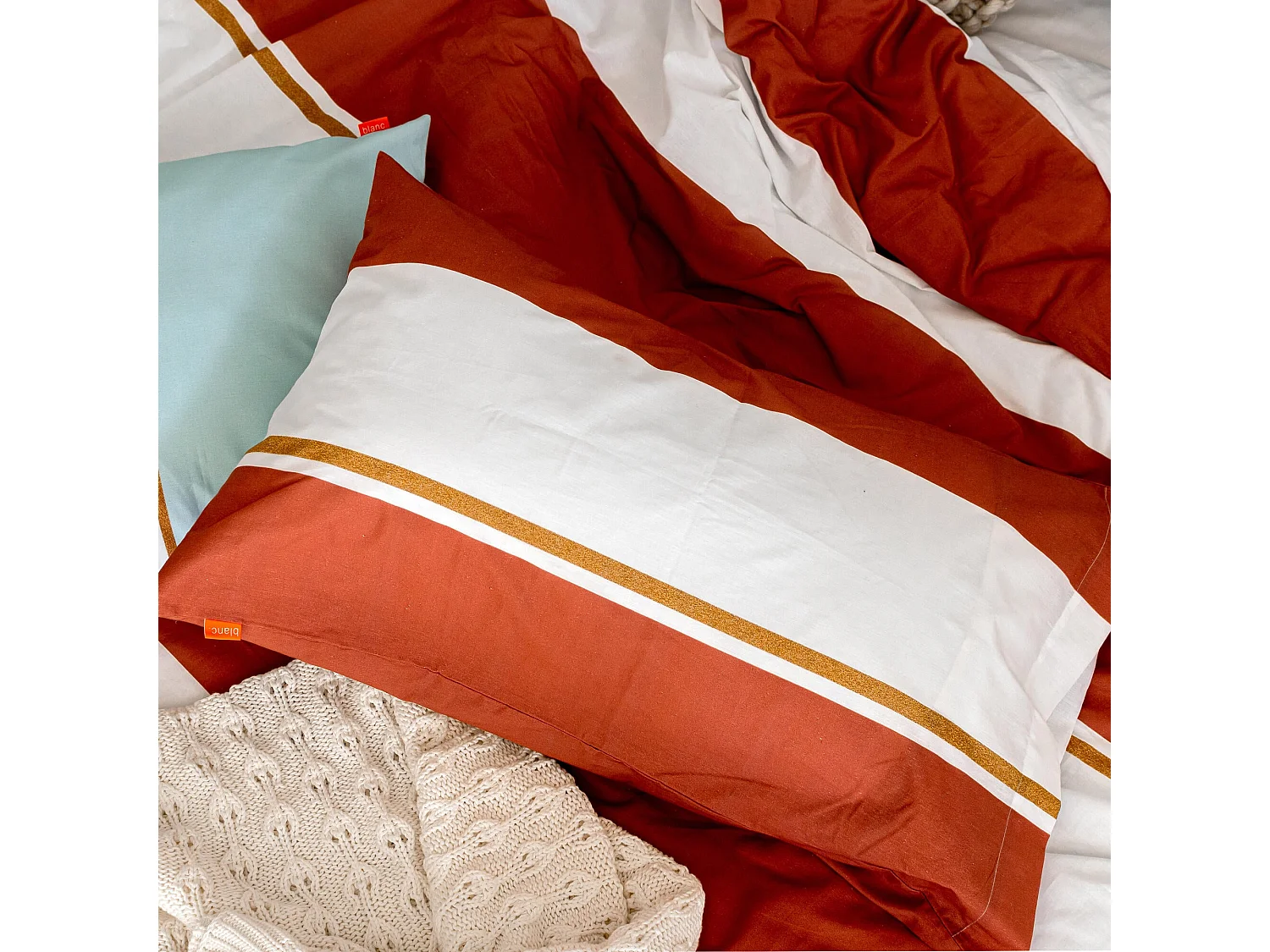 Taie d'oreiller 80x80 cm Golden lands