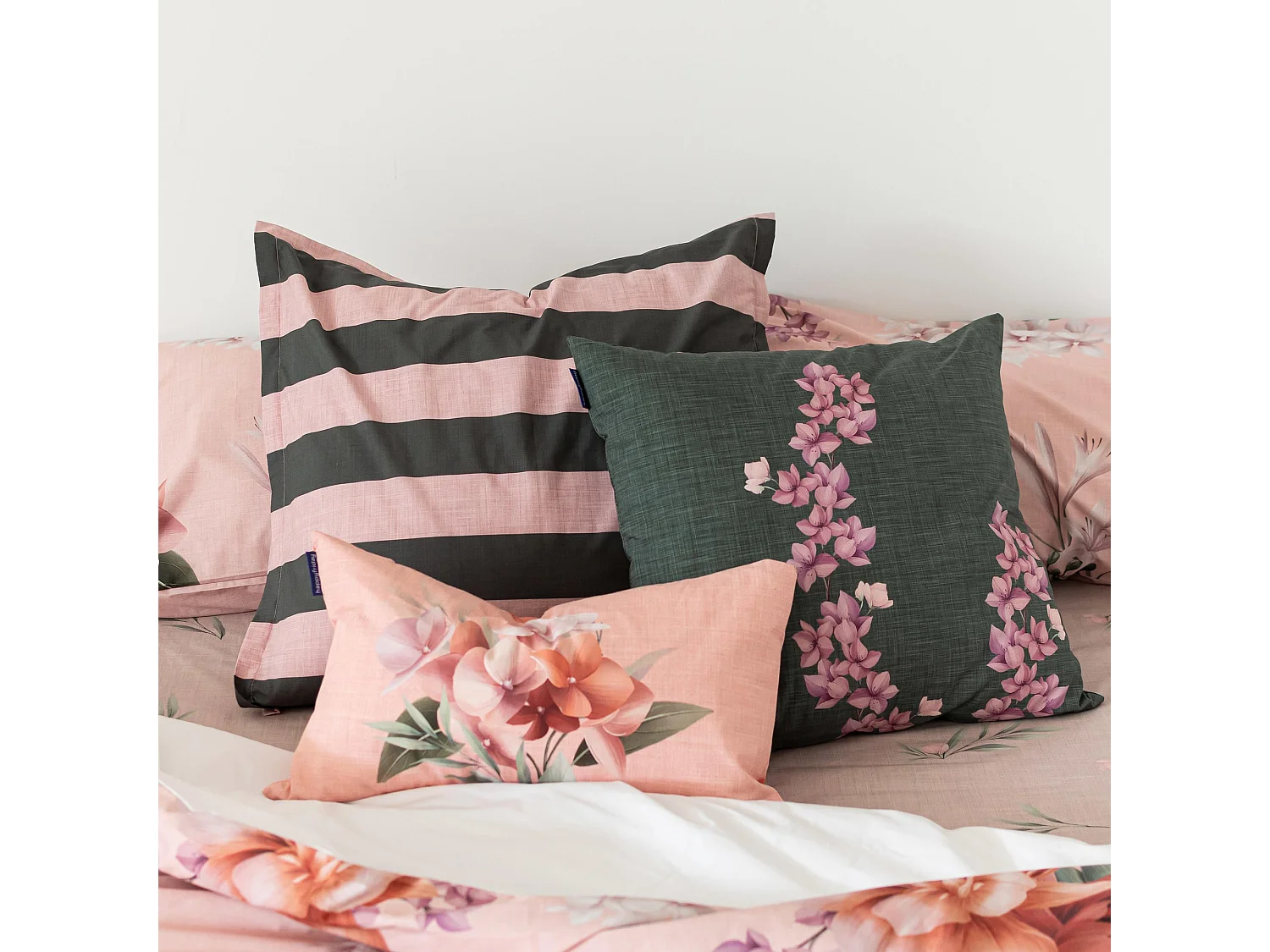 Housse de coussin 50x50 + 50x30 cm Summer floral