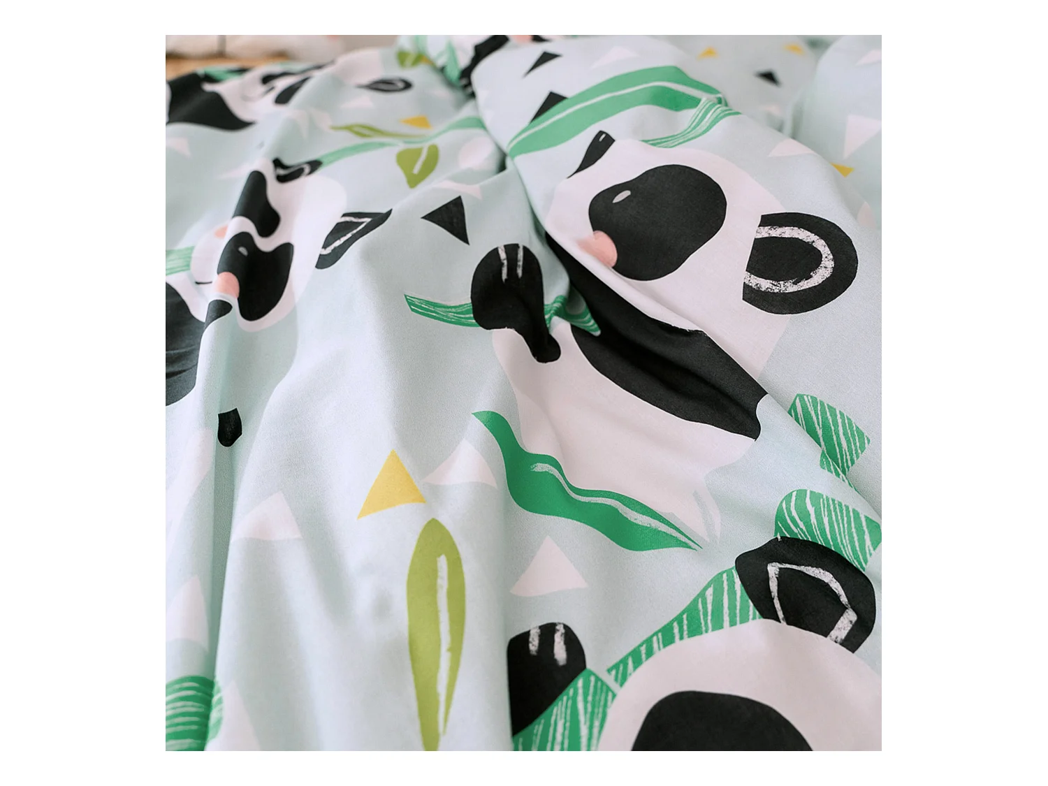 Juego nórdico 2 piezas 155x220 cm (Cama 80/90) Panda garden blue