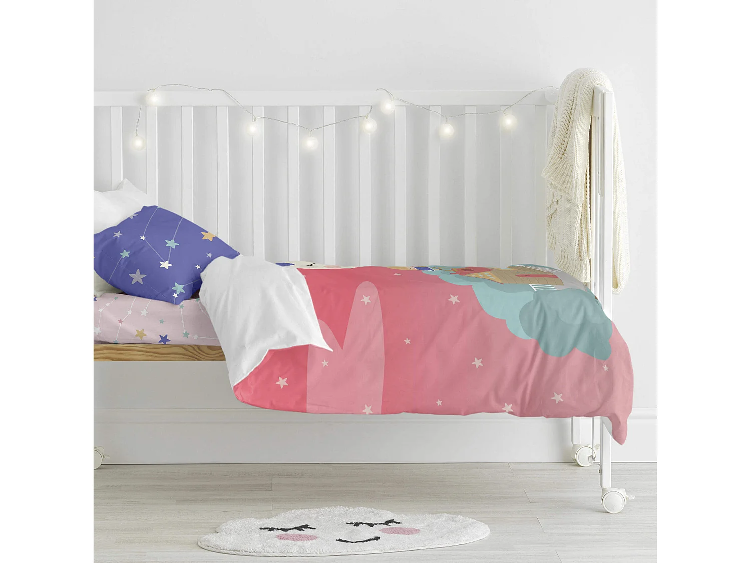 Parure housse de couette 2 pièces 100x135 cm (Berceau) Moon dream