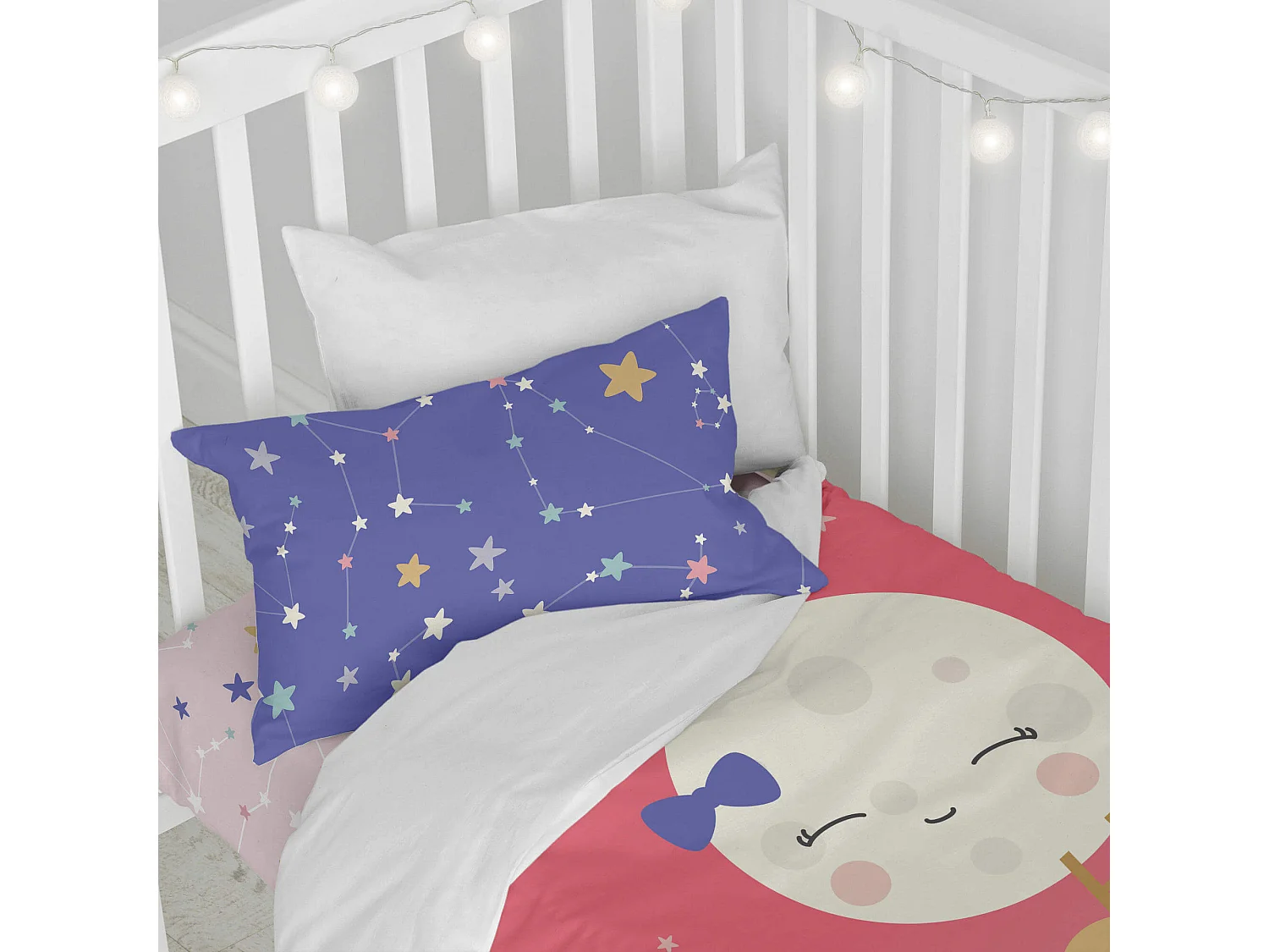 Parure housse de couette 2 pièces 100x135 cm (Berceau) Moon dream