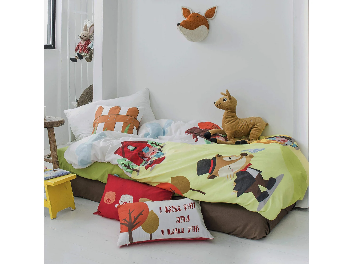 Bettbezug set 2 teiliges 155x220 cm (Bett 80/90) Piggys