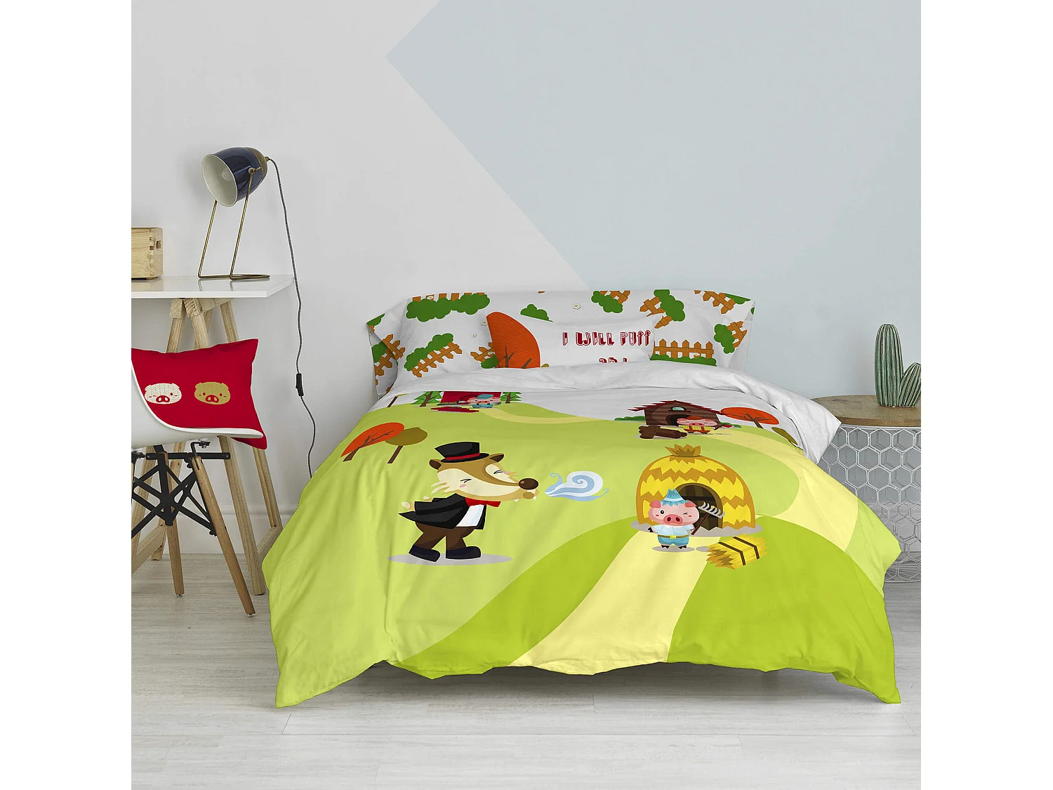 Bettbezug set 2 teiliges 155x220 cm (Bett 80/90) Piggys