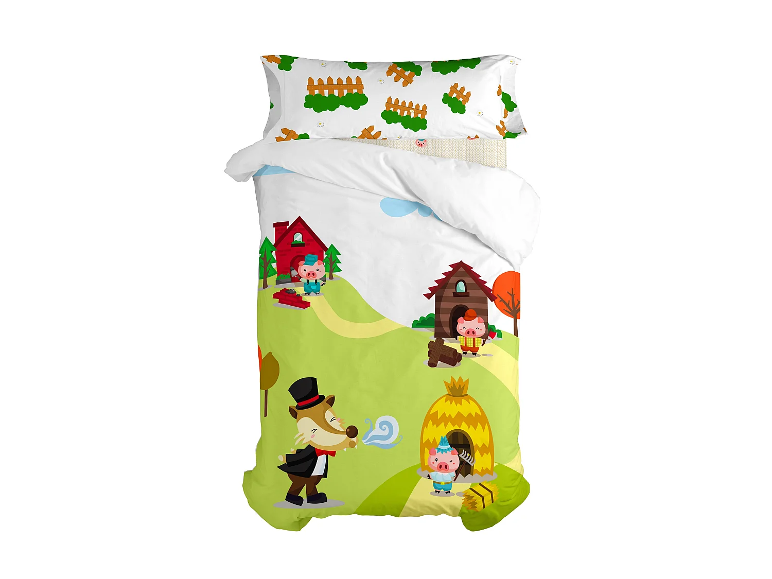 Bettbezug set 2 teiliges 155x220 cm (Bett 80/90) Piggys