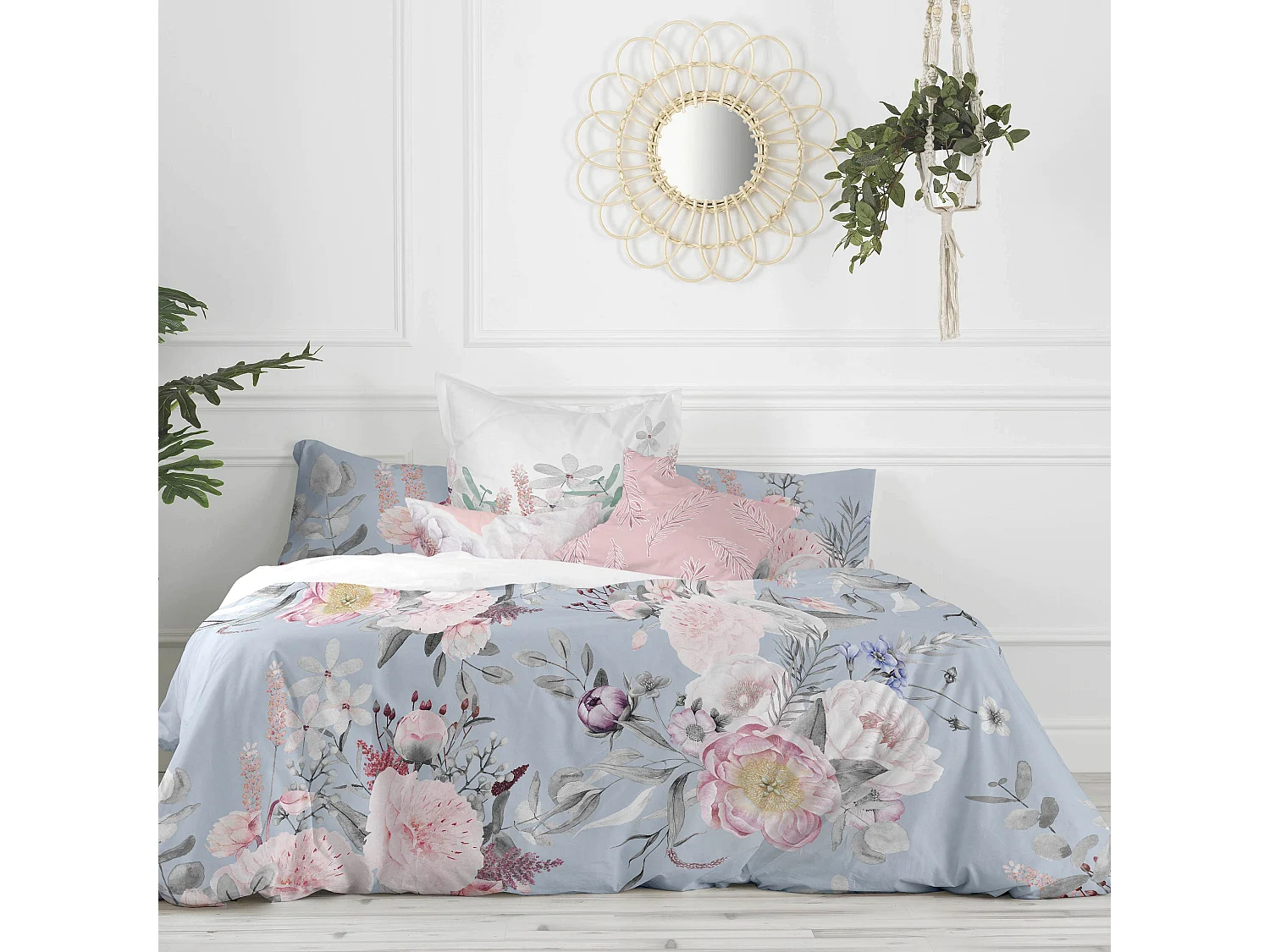 Housse de couette 155x220 cm (Lit 80/90) Soft bouquet