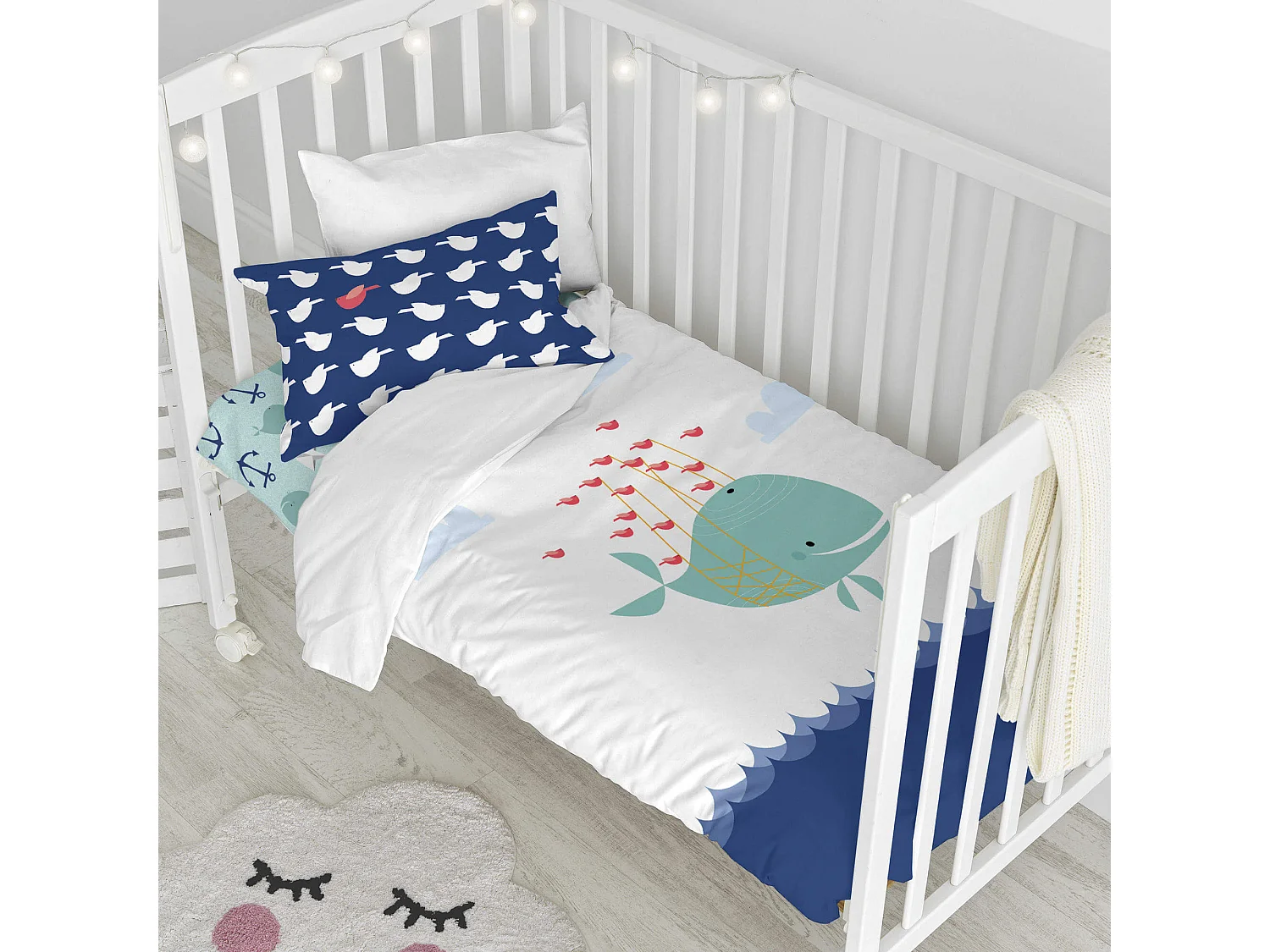 Jogo nórdico 2 piezas 100x135 cm (Berço) Whale