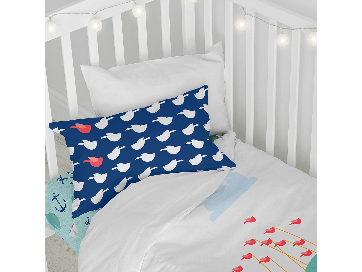 Jogo nórdico 2 piezas 100x135 cm (Berço) Whale