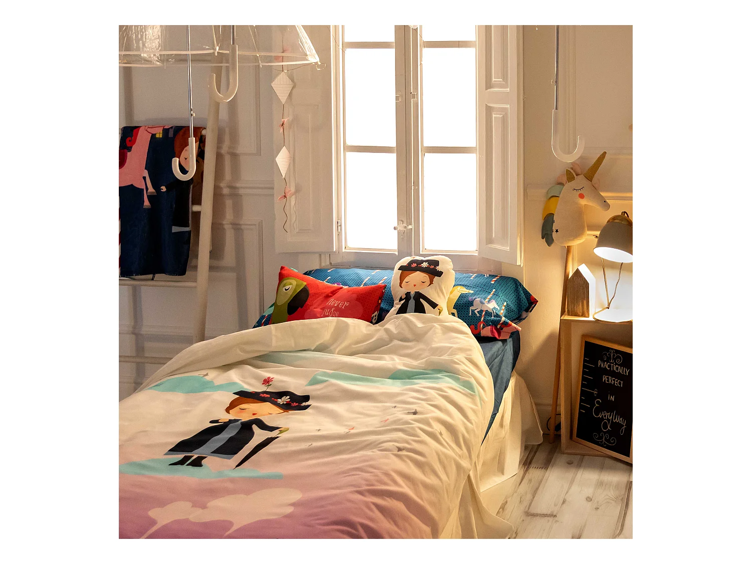 Parure housse de couette 2 pièces 155x220 cm (Lit 80/90) Nanny