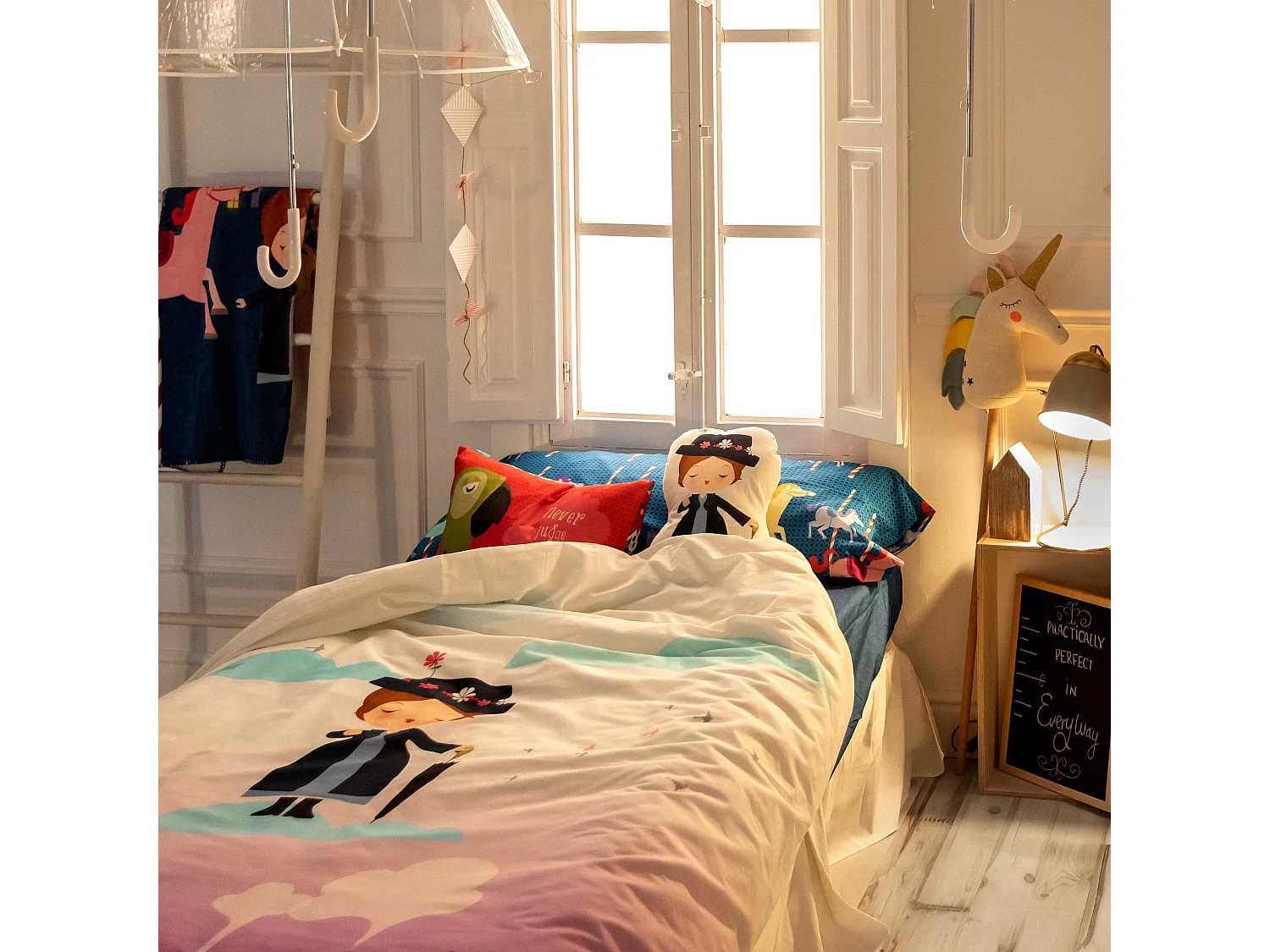 Parure housse de couette 2 pièces 155x220 cm (Lit 80/90) Nanny