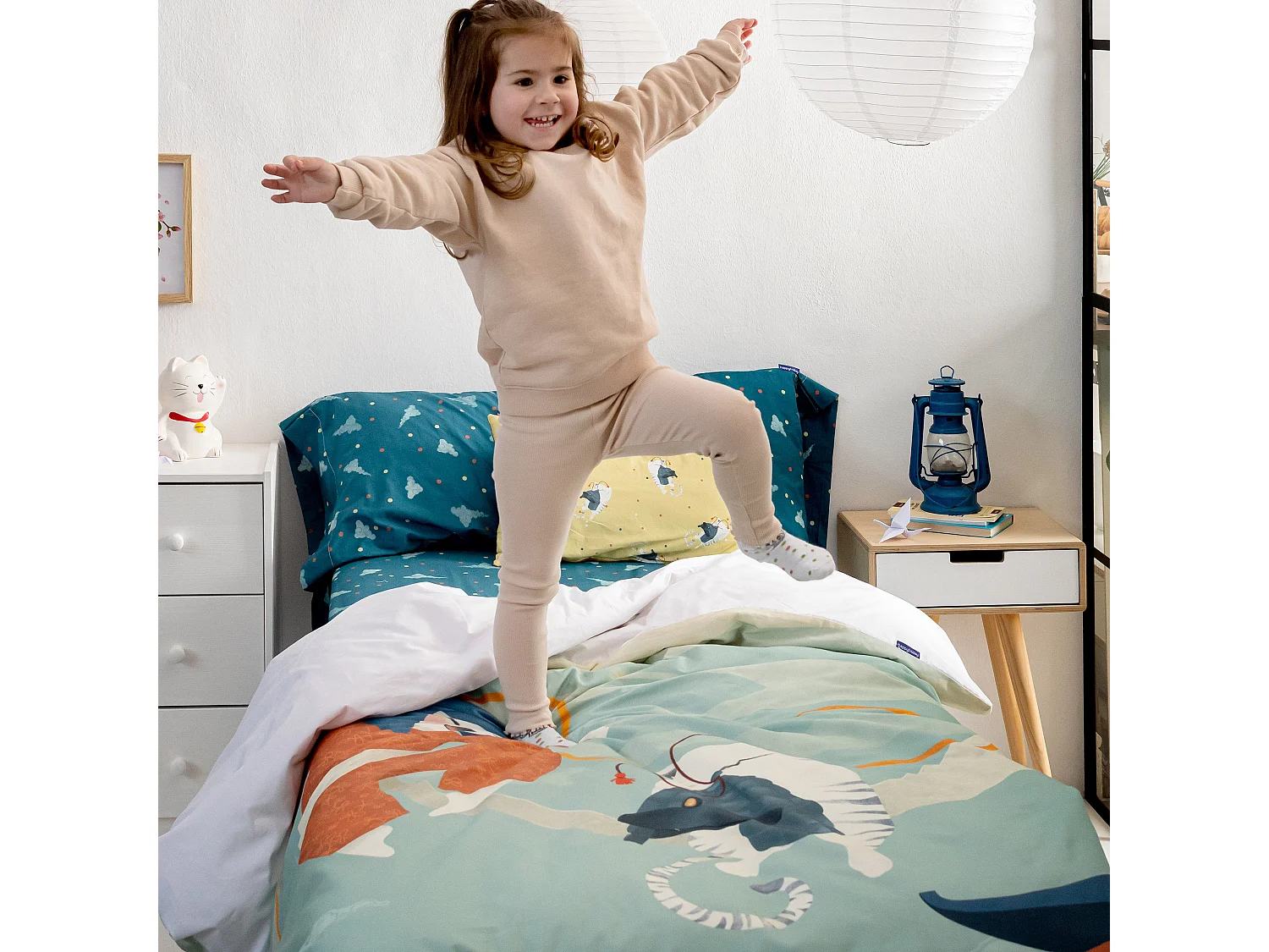 Set copripiumino lettino 2 pezzi 140x200 cm (Letto 80) The warrior