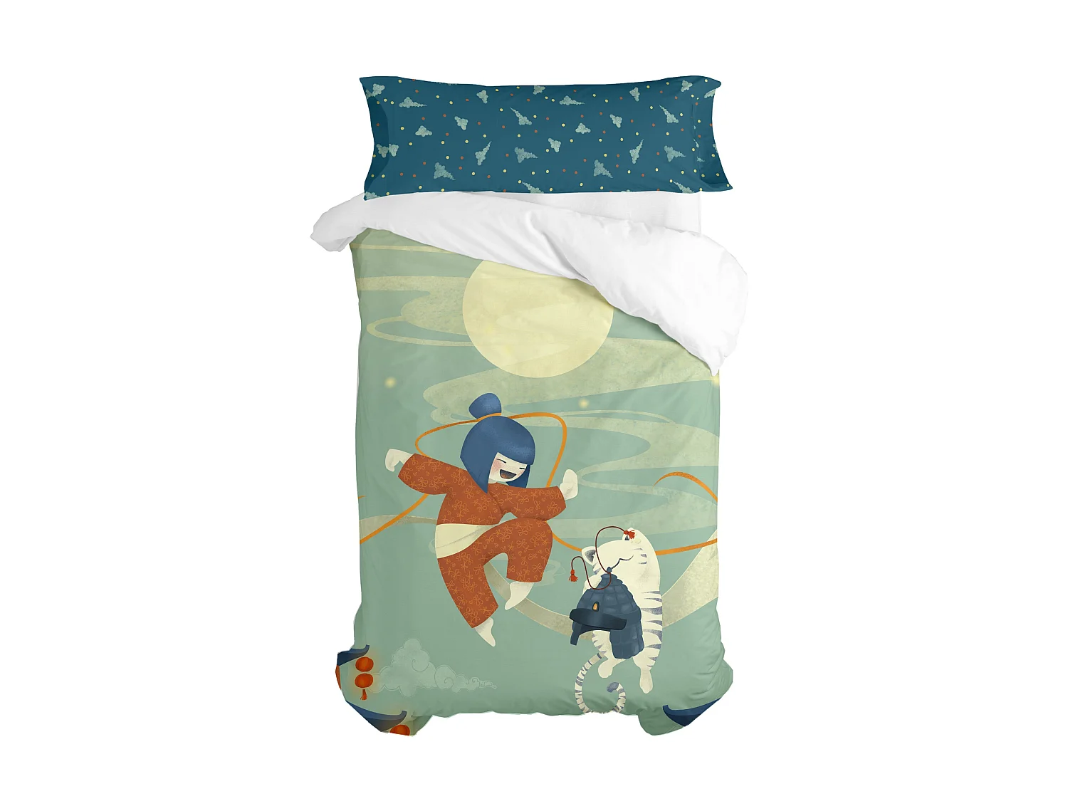 Set copripiumino lettino 2 pezzi 140x200 cm (Letto 80) The warrior