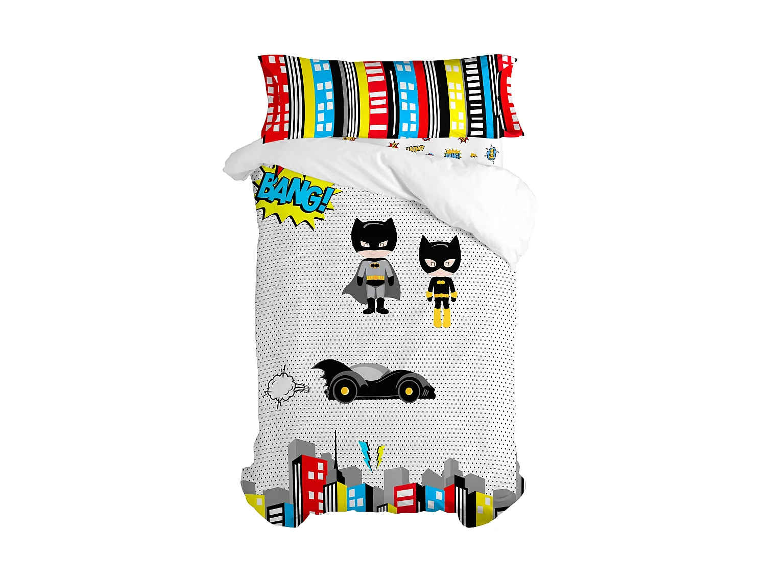 Juego nórdico 2 piezas 155x220 cm (Cama 80/90) Bat