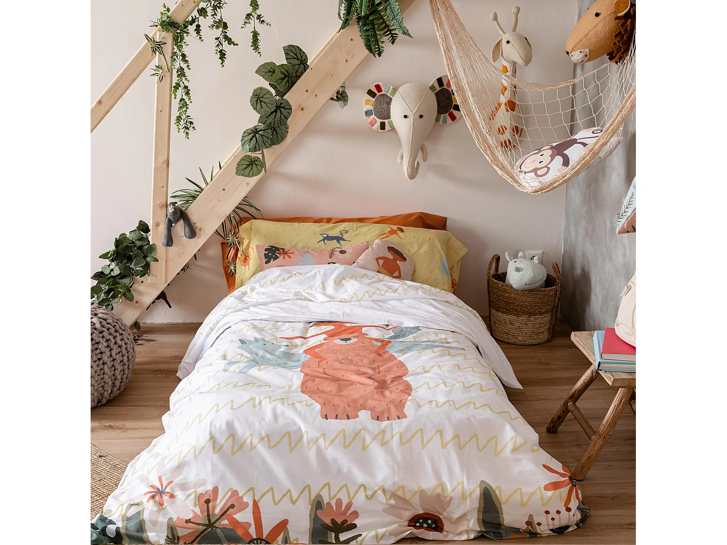 Juego nórdico 2 piezas 155x220 cm (Cama 80/90) Jungle life