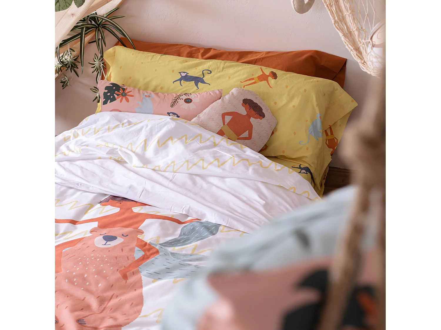 Juego nórdico 2 piezas 155x220 cm (Cama 80/90) Jungle life