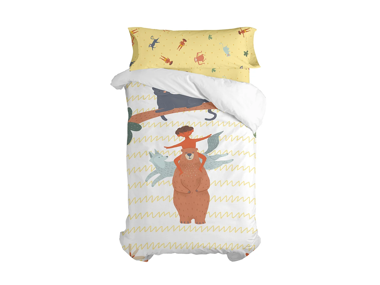 Juego nórdico 2 piezas 155x220 cm (Cama 80/90) Jungle life