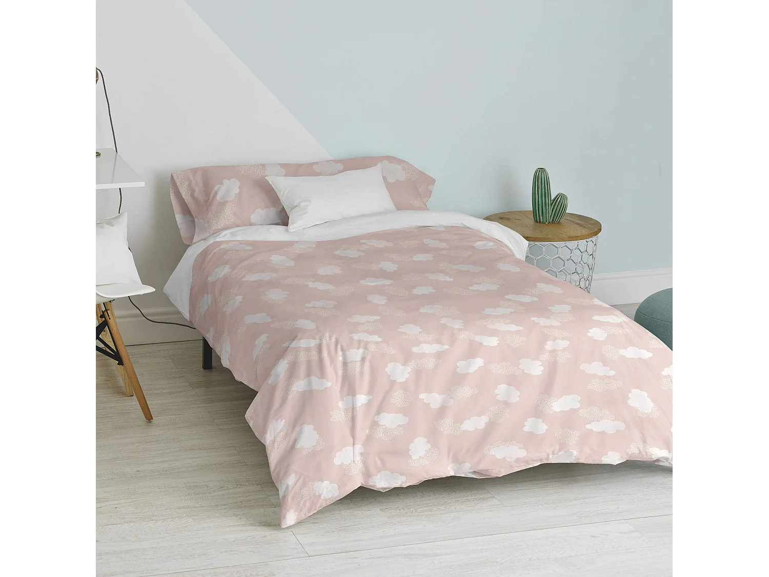 Set copripiumino lettino 2 pezzi 155x220 cm (Letto 80/90) Clouds