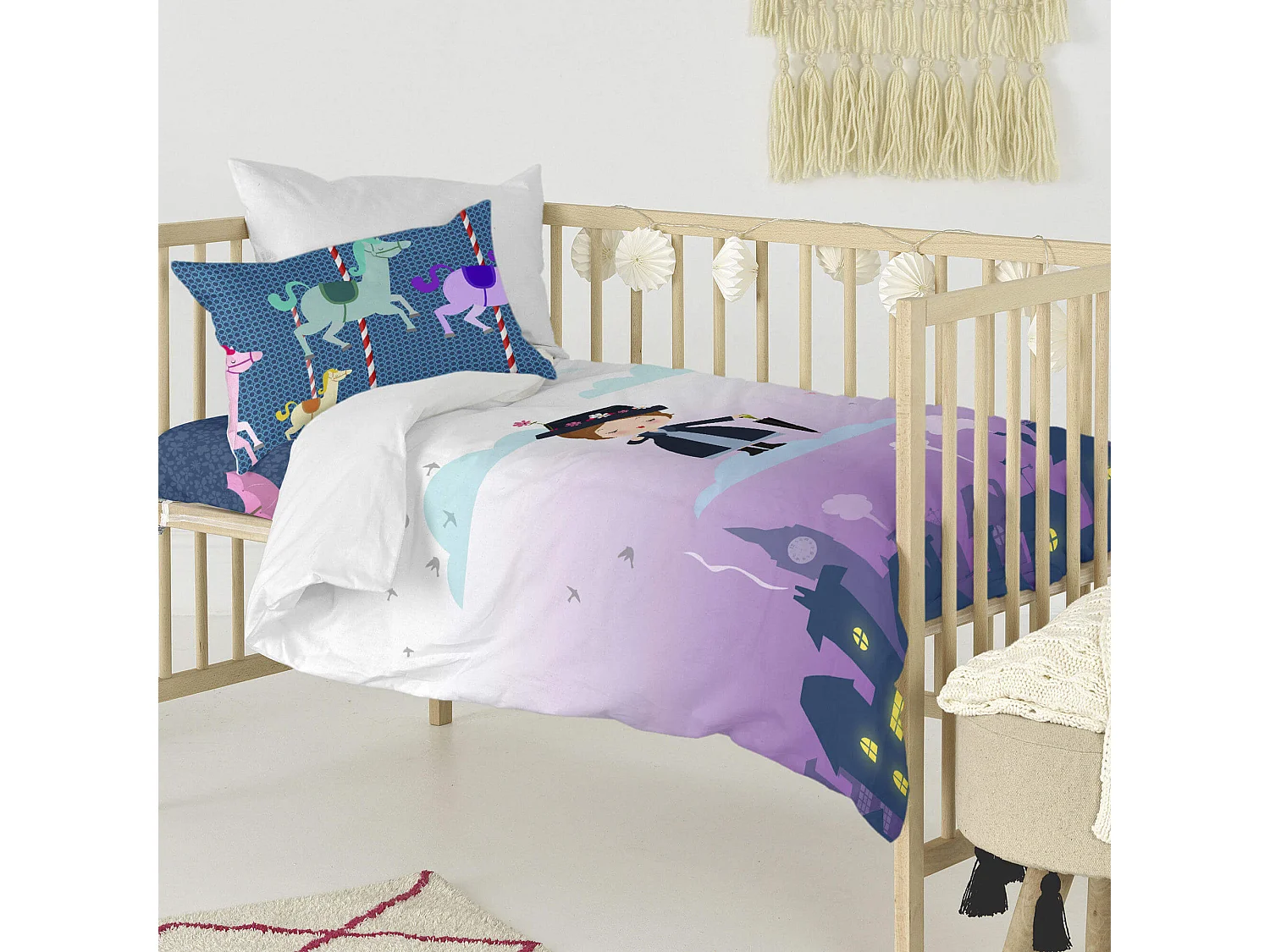 Bettbezug set 2 teiliges 100x135 cm (Kinderbett) Nanny