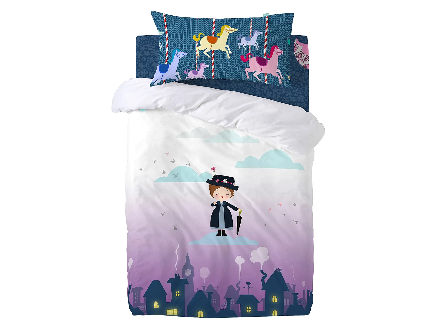 Bettbezug set 2 teiliges 100x135 cm (Kinderbett) Nanny