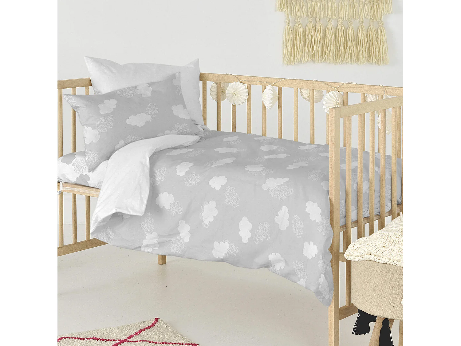 Bettbezug set 2 teiliges 100x135 cm (Kinderbett) Clouds