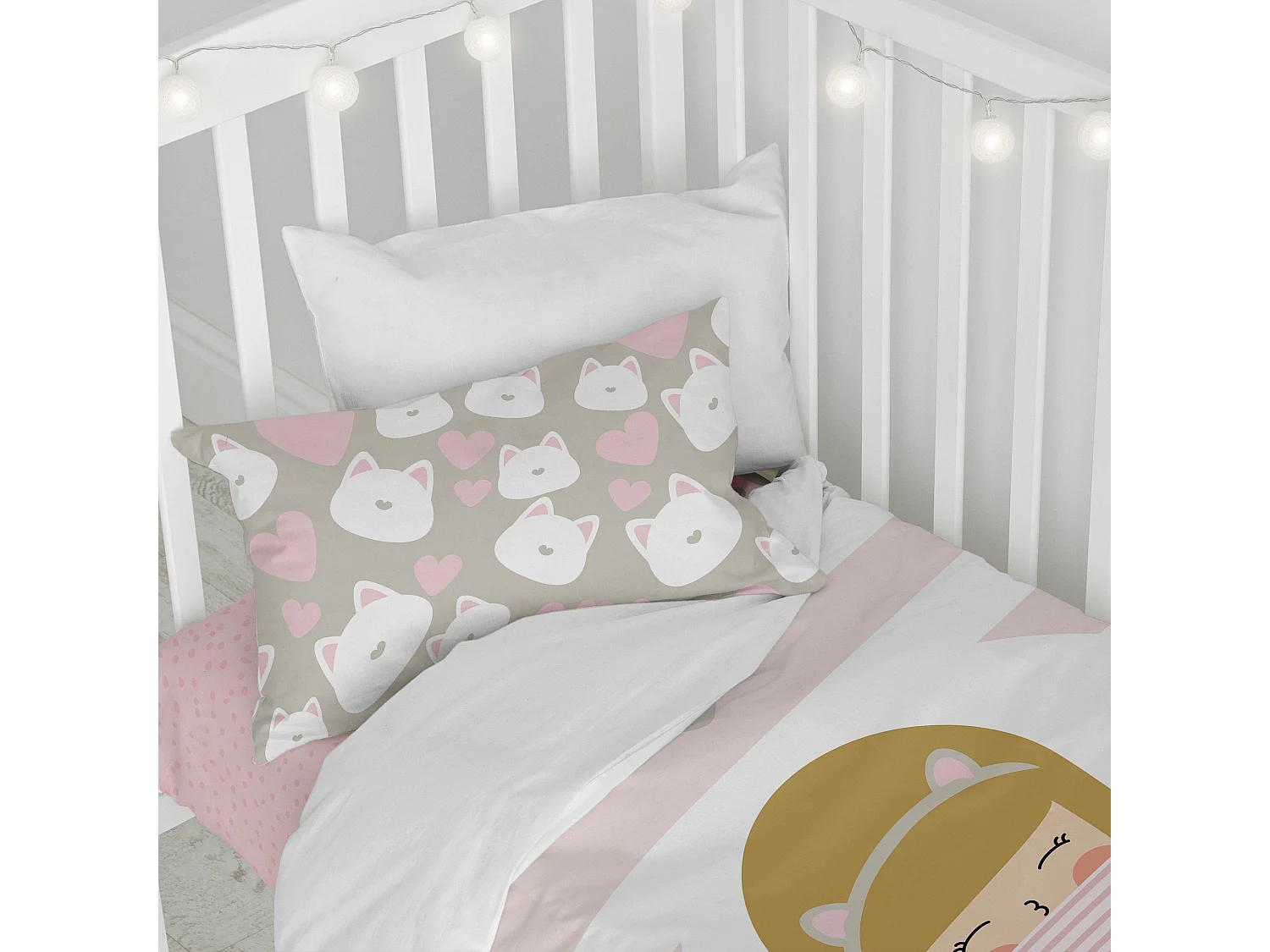 Dekbedovertrekset 2-delig 100x135 cm (Ledikant) Kitty