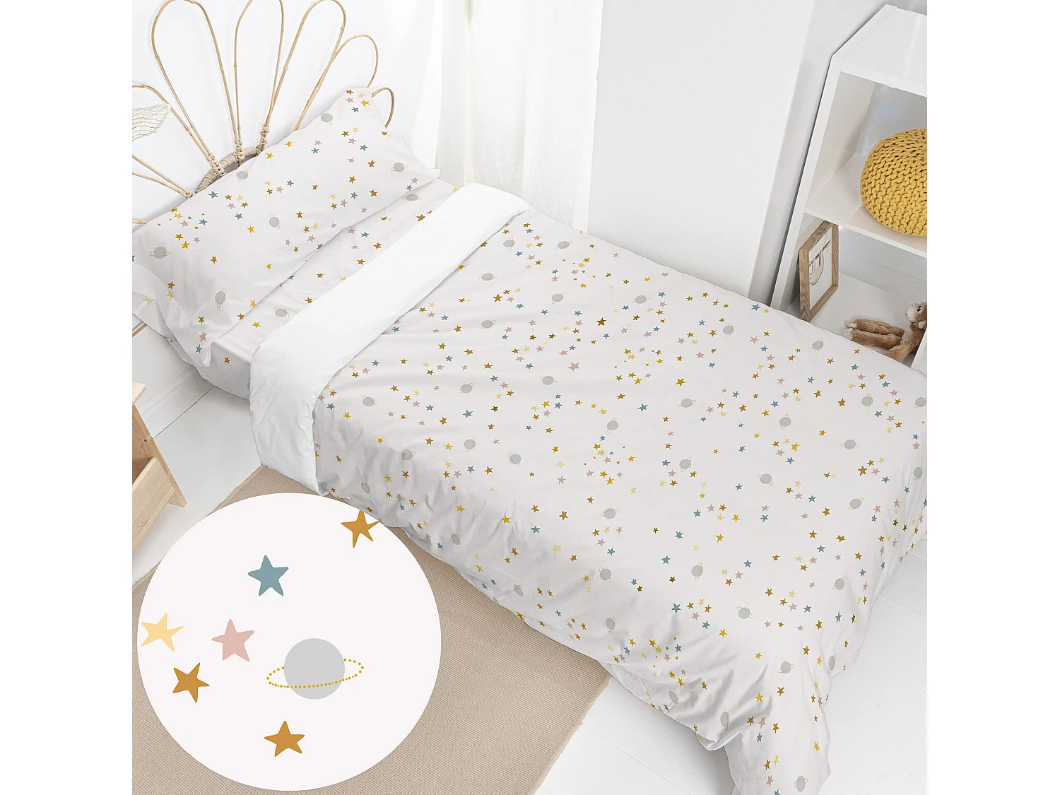 Bettbezug set 2 teiliges 140x200 cm (Bett 80) Saturn