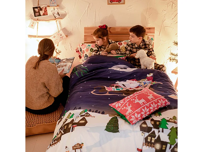 Juego nórdico 2 piezas 155x220 cm (Cama 80/90) Merry christmas